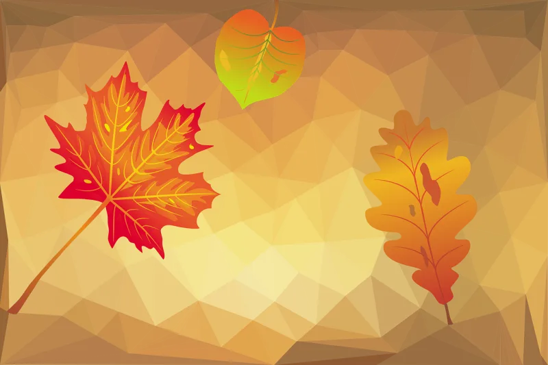Fall Leaf Polygonal Stickdatei – Natur