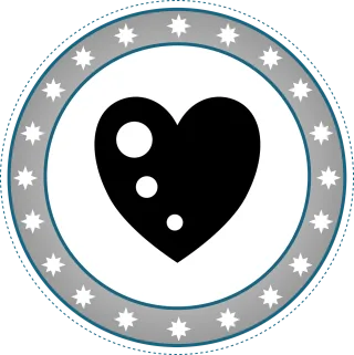 Heart Love Button Stickdatei