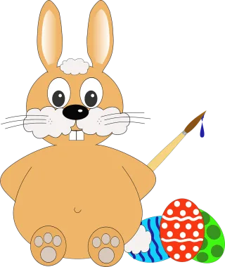 Easter Rabbit Eggs Stickdatei – Tiere