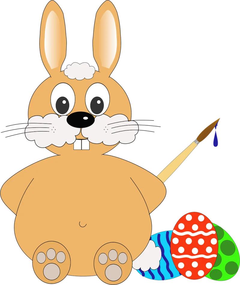 Easter Rabbit Eggs Stickdatei – Tiere