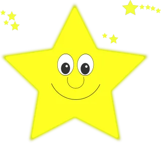 Star Yellow Face Stickdatei