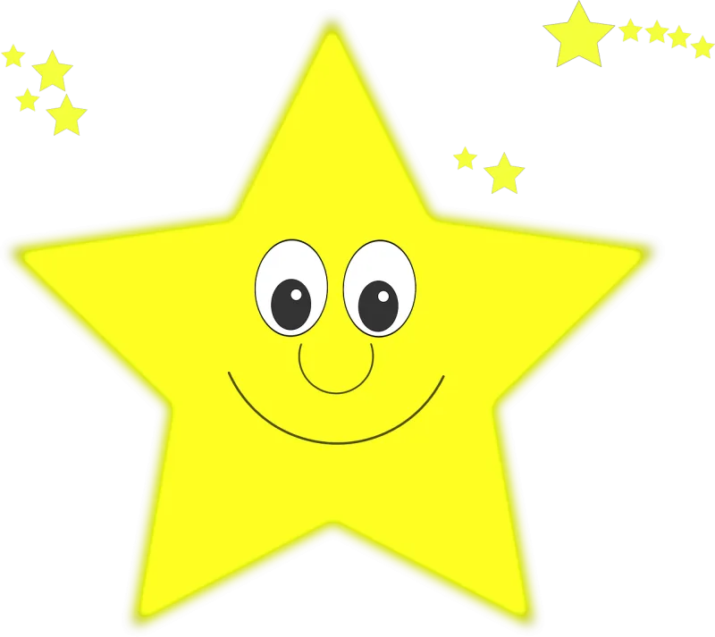 Star Yellow Face Stickdatei – Weihnachten