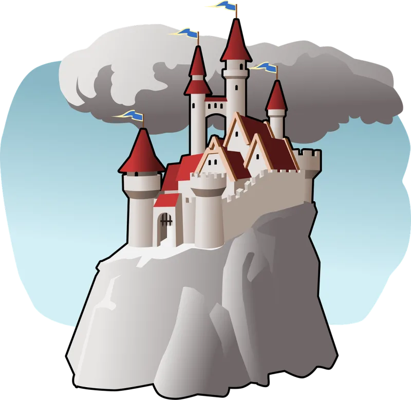 Castle Fortress Fantasy Stickdatei – Kinder