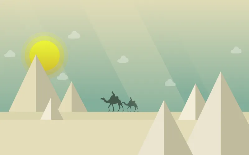 Camel Desert Pyramid Stickdatei – Natur