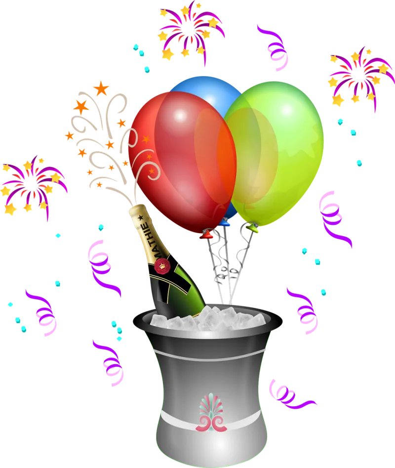 Anniversary Balloons Bottle Stickdatei – Herzen & Liebe