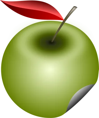 Apple Green Fruit Stickdatei
