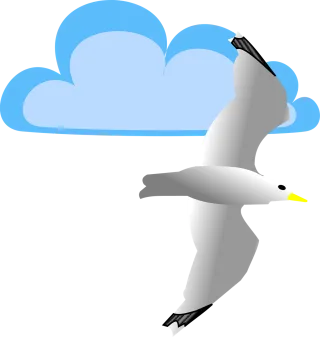 Cloud Seagull Nature Stickdatei