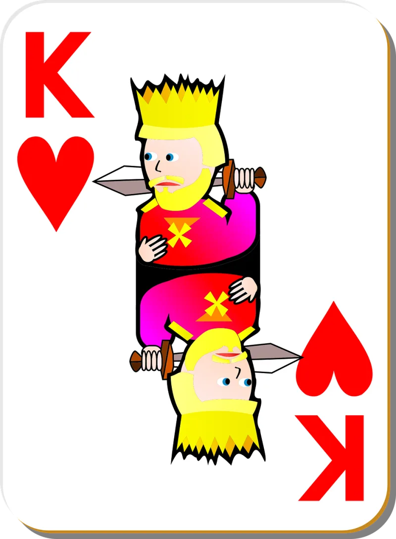 Cards King Playing card Stickdatei – Herzen & Liebe