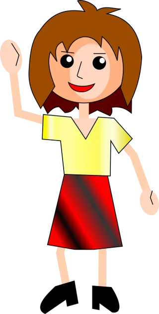 Girl Hello Woman Stickdatei