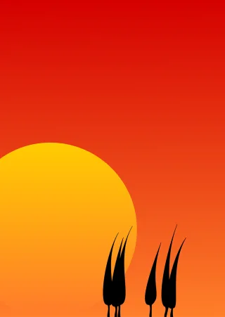 Landscape Sky Sun Stickdatei