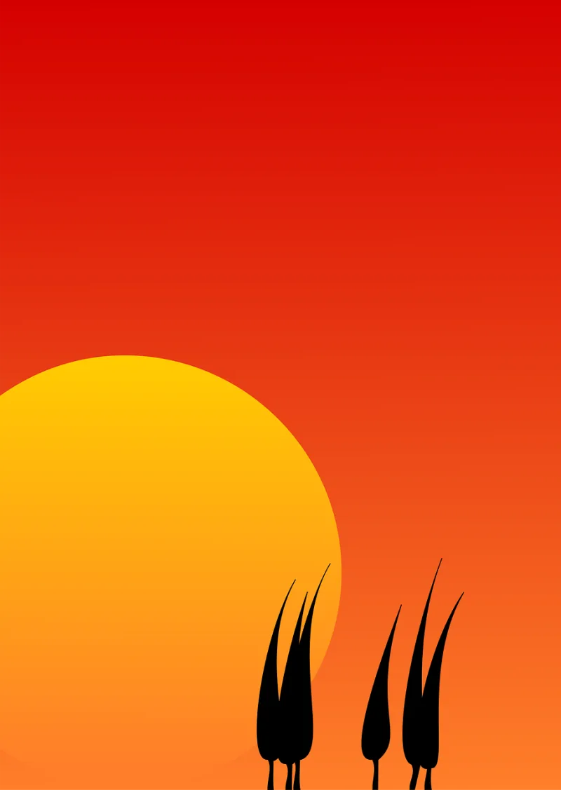 Landscape Sky Sun Stickdatei – Natur