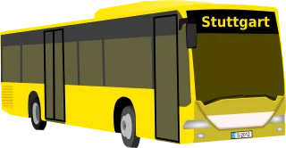 Bus Yellow Automobile Stickdatei