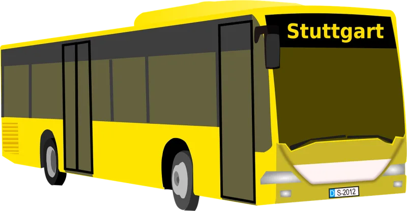 Bus Yellow Automobile Stickdatei – Fahrzeuge
