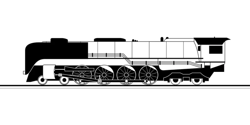 Train Locomotive Railway Stickdatei – Fahrzeuge