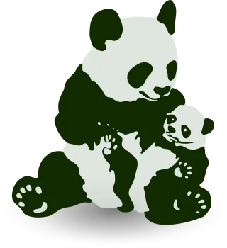 Panda Bear Cute Stickdatei – Tiere