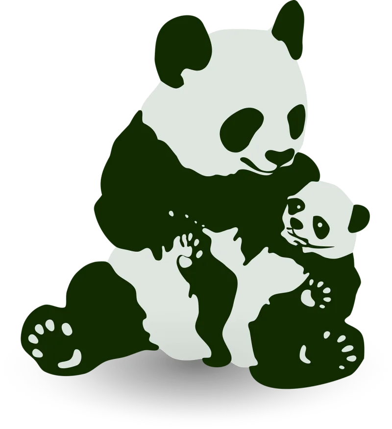 Panda Bear Cute Stickdatei – Tiere