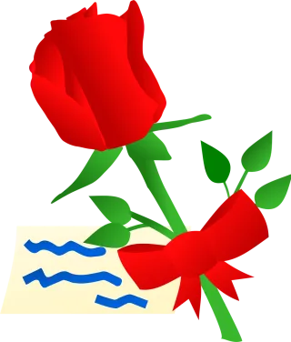 Rose Ribbon Happy mothers day Stickdatei