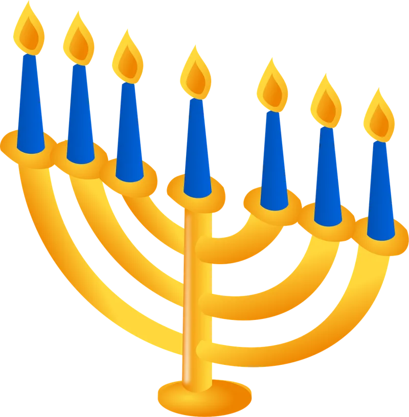 Menorah Candles Light Stickdatei – Weihnachten