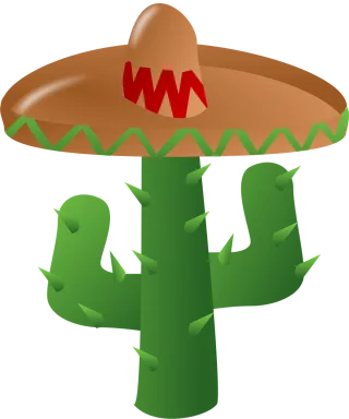 Cactus Sombrero Mexican Stickdatei