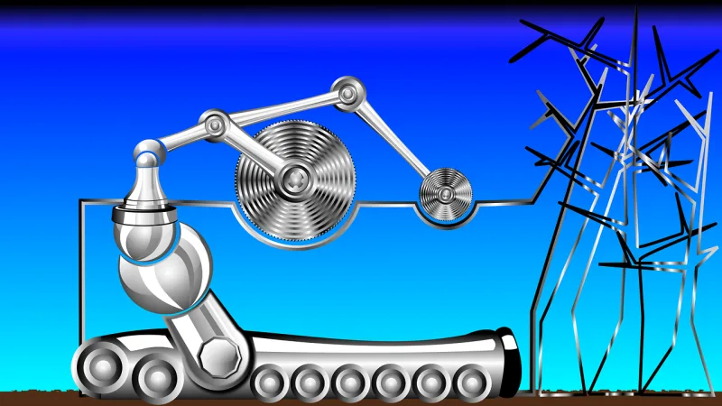 Machine Robot Nature Stickdatei – Kinder