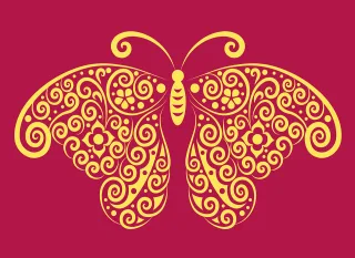 Butterfly Insect Bug Stickdatei