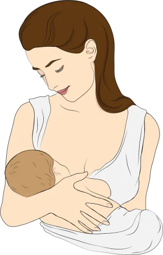 Breast-feeding Maternity Mother Stickdatei