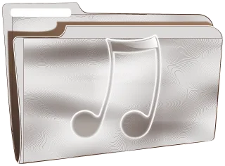 Folder Music Plastic Stickdatei