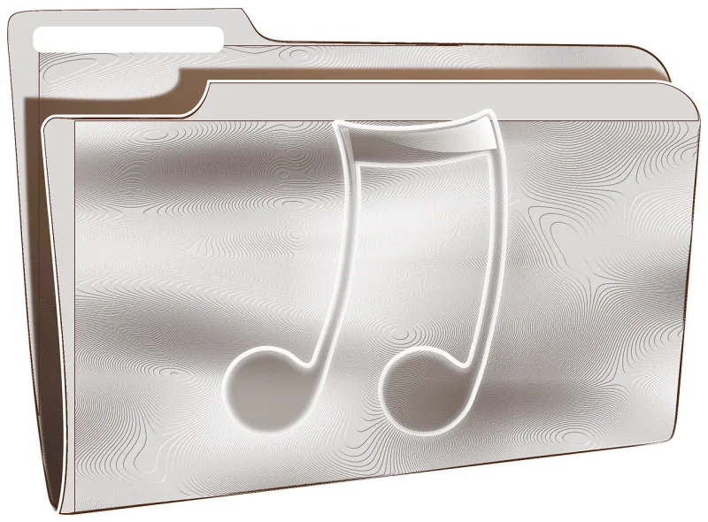 Folder Music Plastic Stickdatei – Musik