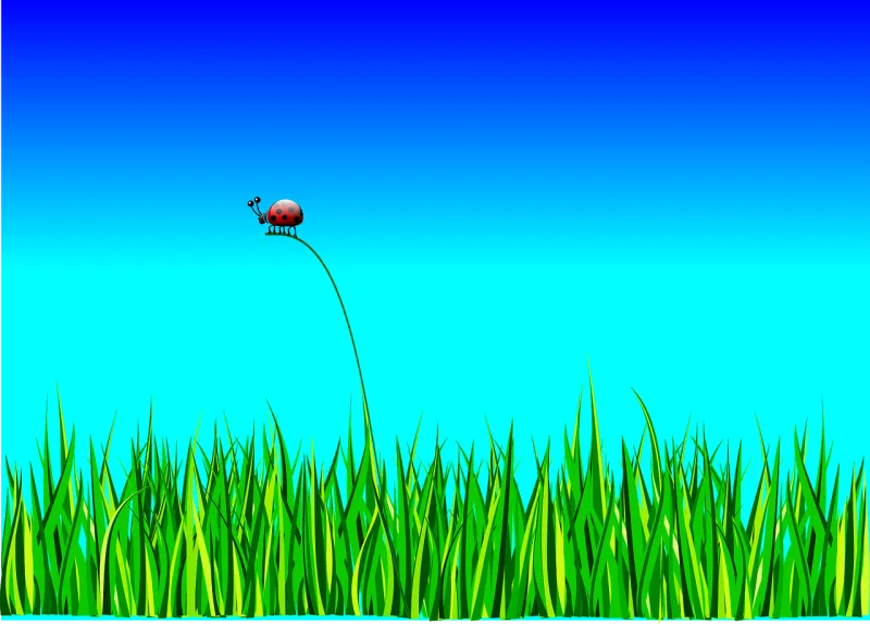 Ladybug Bug Grass Stickdatei – Tiere