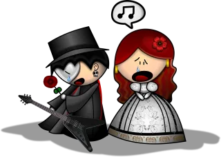 Man Woman Rose flower Stickdatei – Musik