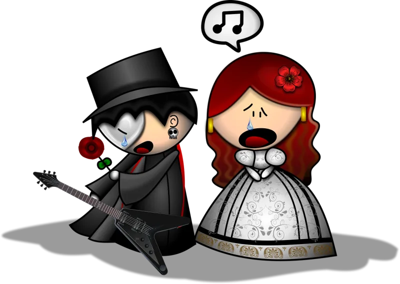 Man Woman Rose flower Stickdatei – Musik
