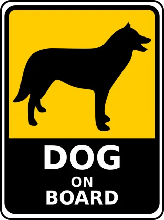 Dog Husky Sign Stickdatei – Tiere