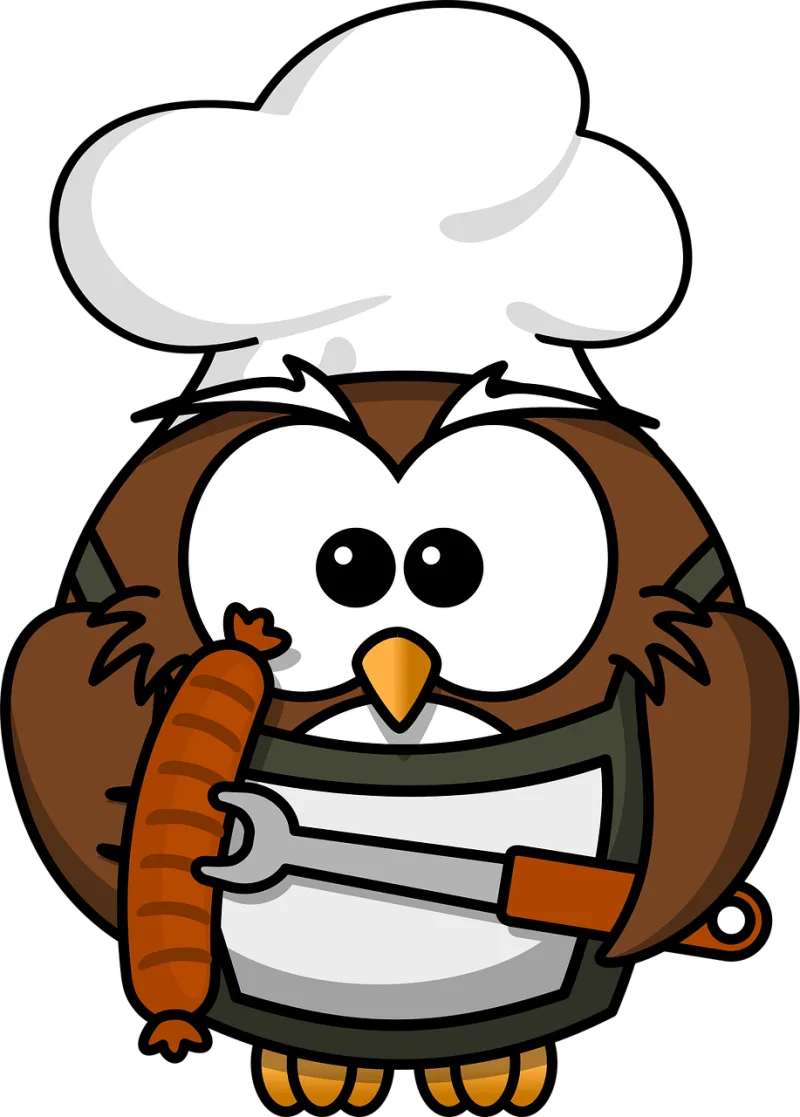 Owl Animal Barbecue Stickdatei – Tiere