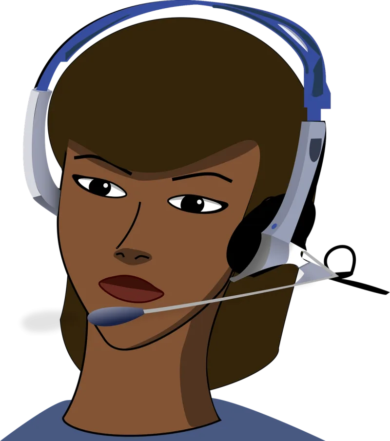 Call-center Girl Headset Stickdatei – Musik