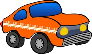 Car Funny Orange Stickdatei