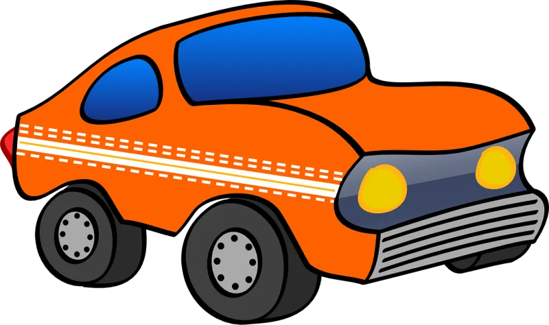 Car Funny Orange Stickdatei – Fahrzeuge