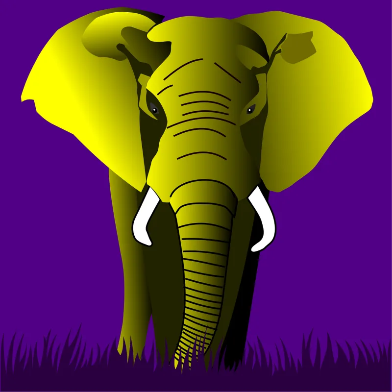 Elephant Animal Mammal Stickdatei – Tiere