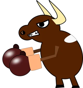 Boxing Cow Bull Stickdatei