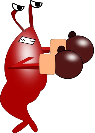 Animal Boxing Seafood Stickdatei