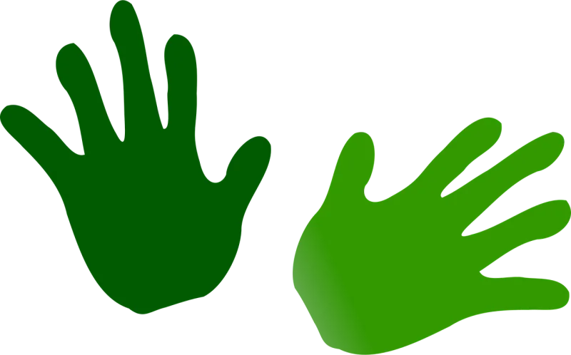 Hands Fingers Green Stickdatei – Natur