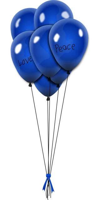 Balloons Blue Flying Stickdatei