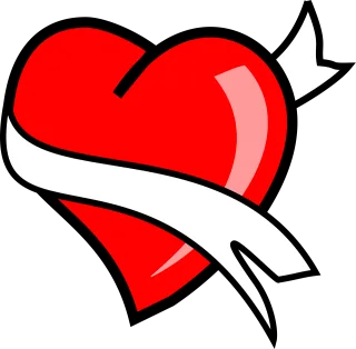 Heart Ribbon Love Stickdatei