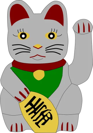 Beckoning Animal Cat Stickdatei