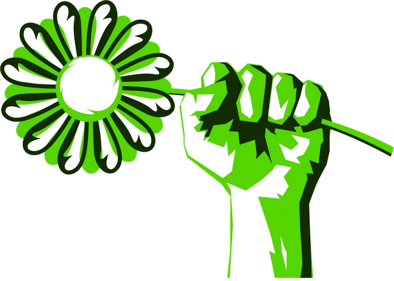 Fist Nature Hand Stickdatei – Blumen