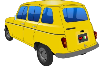 Car Vintage car Yellow Stickdatei – Fahrzeuge