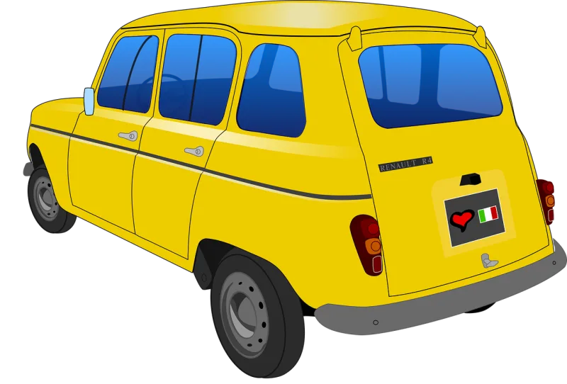 Car Vintage car Yellow Stickdatei – Fahrzeuge