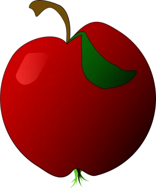 Apple Fruit Red Stickdatei
