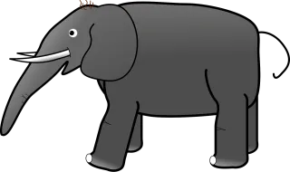 Elephant Gray Grey Stickdatei