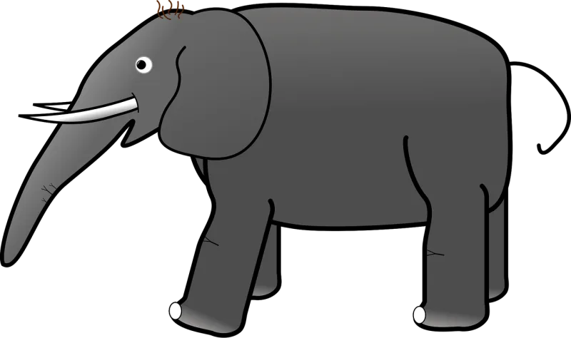 Elephant Gray Grey Stickdatei – Tiere