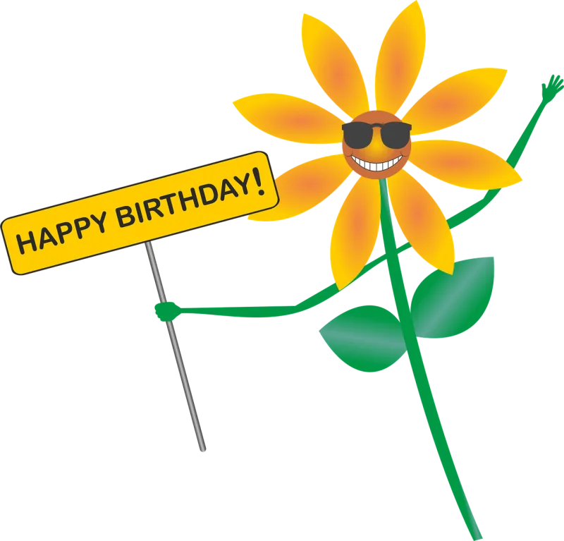 Happy birthday Flower background Date of birth Stickdatei – Weihnachten